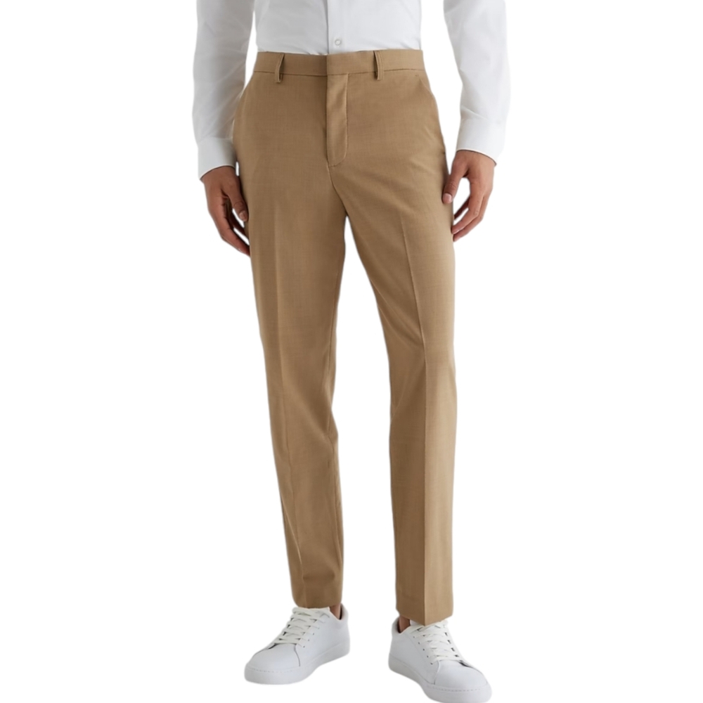 Express Slim Fit Modern Tech Suit Pants Size 28x30 Sesame Tan Hyper Stretch